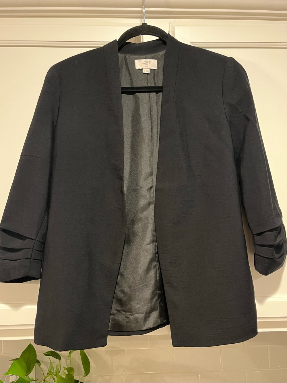 LOFT Black Open-Front Women's Blazer Jacket PXS